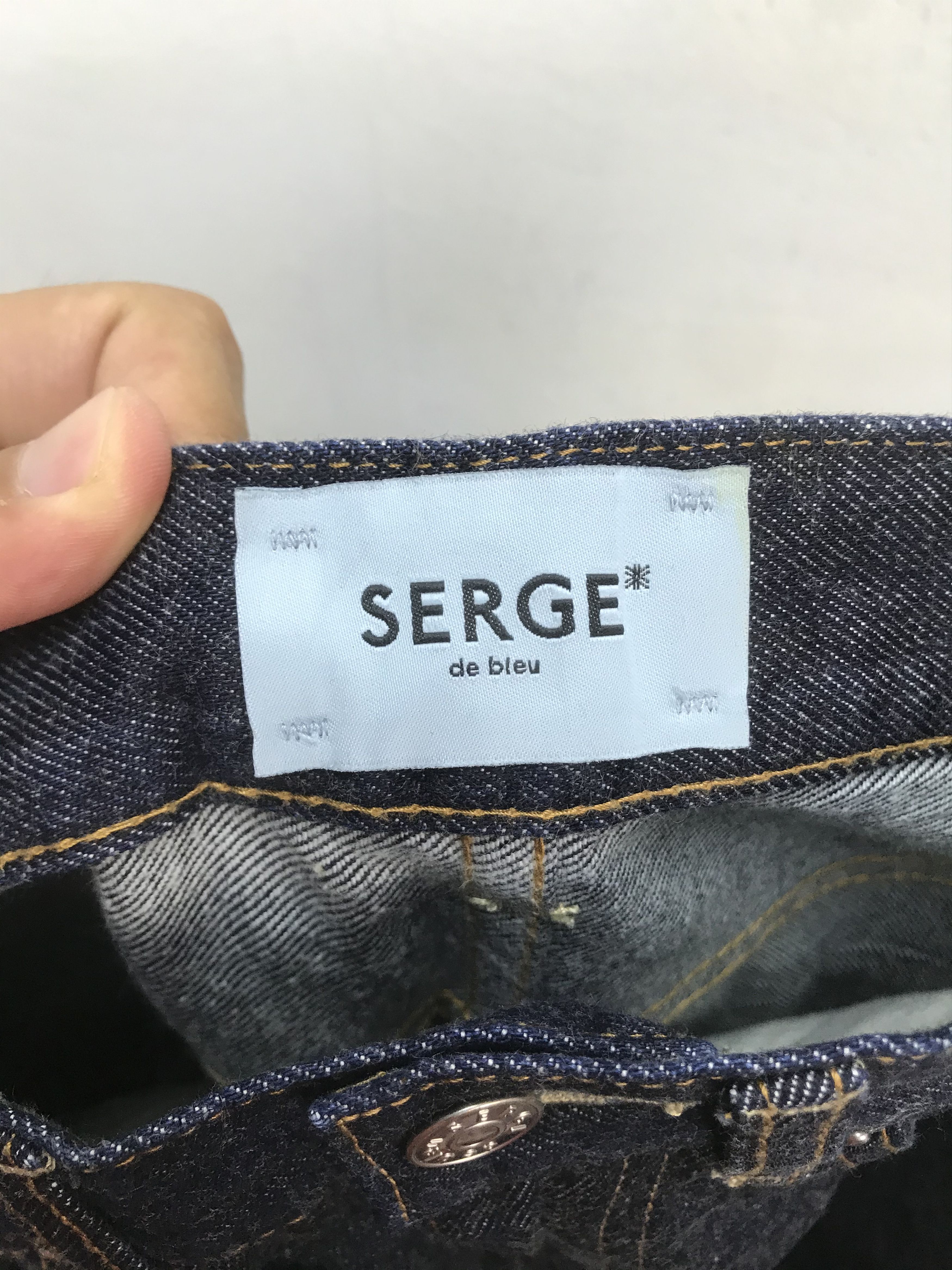 Japanese Brand SERGE DE BLEU INDIGO BLUE DENIM Size US 26 / EU 42 - 8 Thumbnail