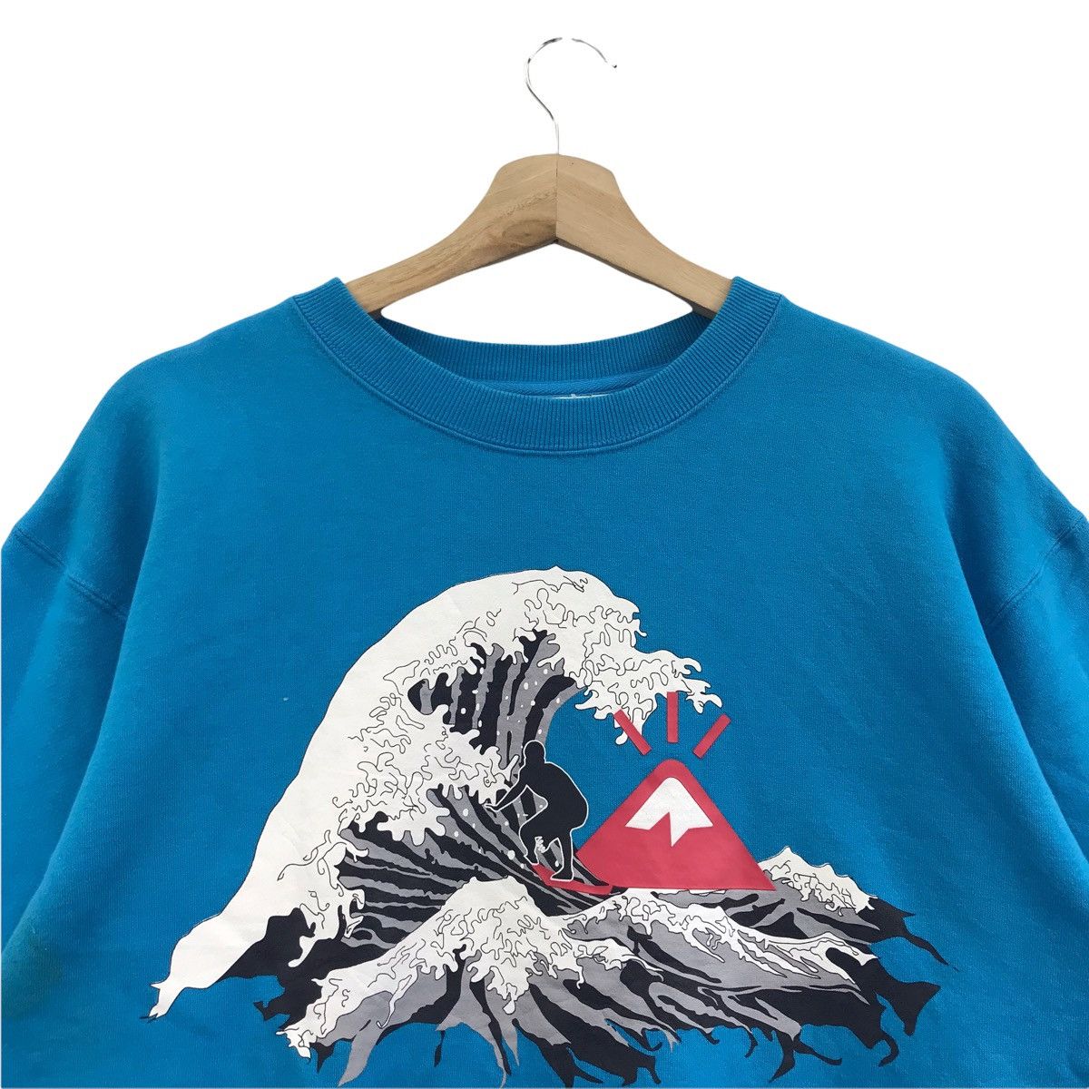 Quiksilver QUIKSILVER SURFWEAR WAVE Beach Surf Blue Sweatshirt Pullover Size US L / EU 52-54 / 3 - 2 Thumbnail
