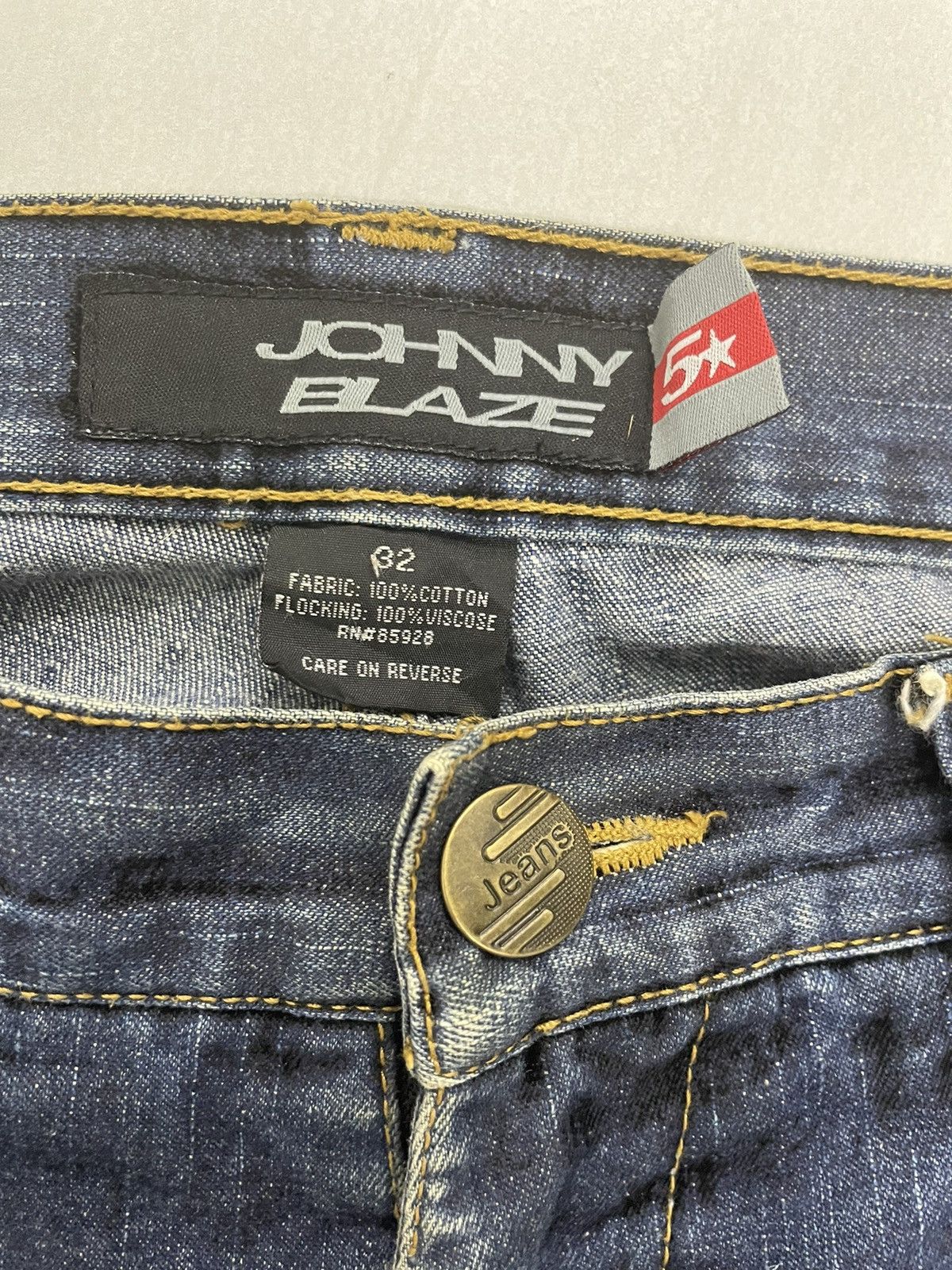 JNCO Vintage Johny Blaze Carpenter Jeans Embroidery Logo Size US 32 / EU 48 - 12 Thumbnail