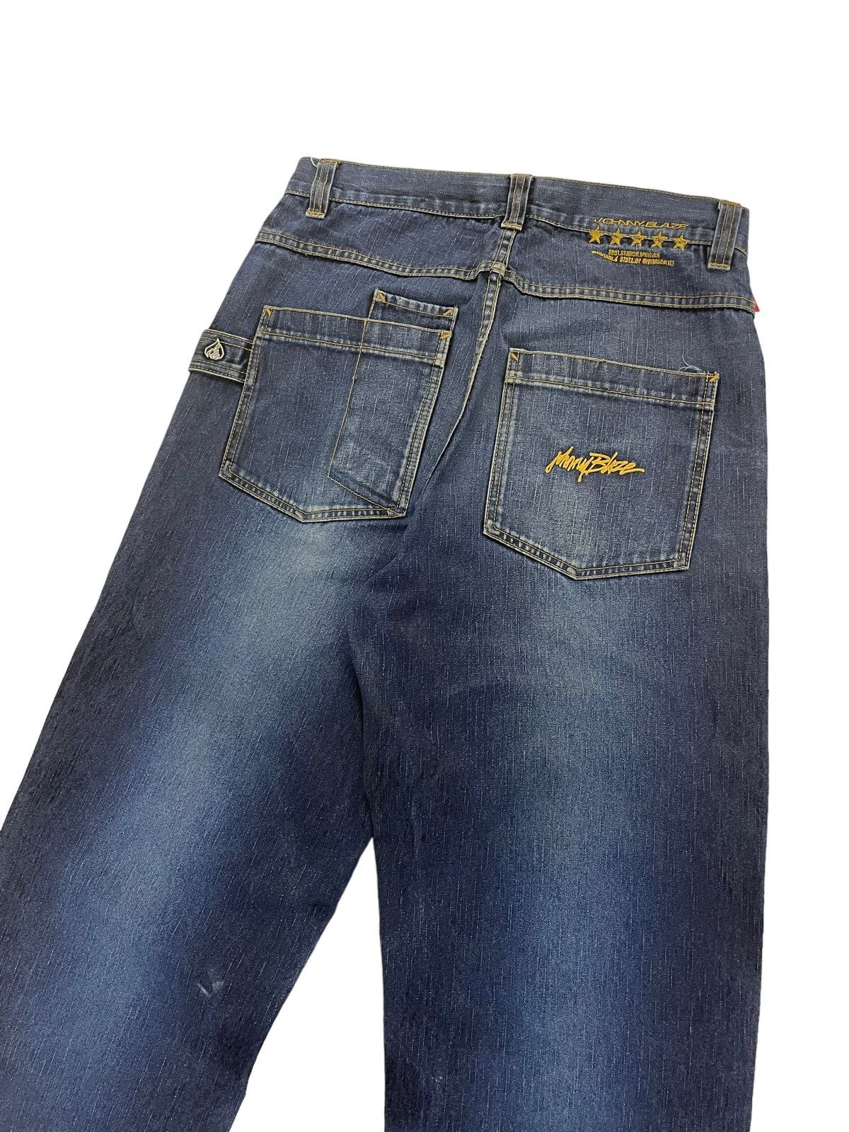 JNCO Vintage Johny Blaze Carpenter Jeans Embroidery Logo Size US 32 / EU 48 - 1 Thumbnail
