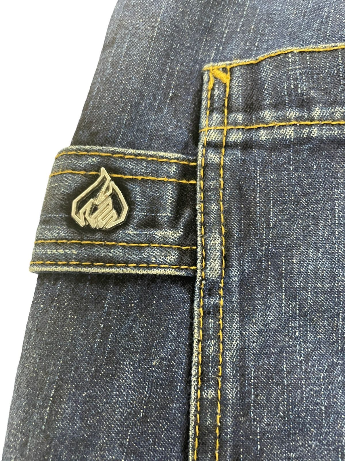 JNCO Vintage Johny Blaze Carpenter Jeans Embroidery Logo Size US 32 / EU 48 - 7 Thumbnail