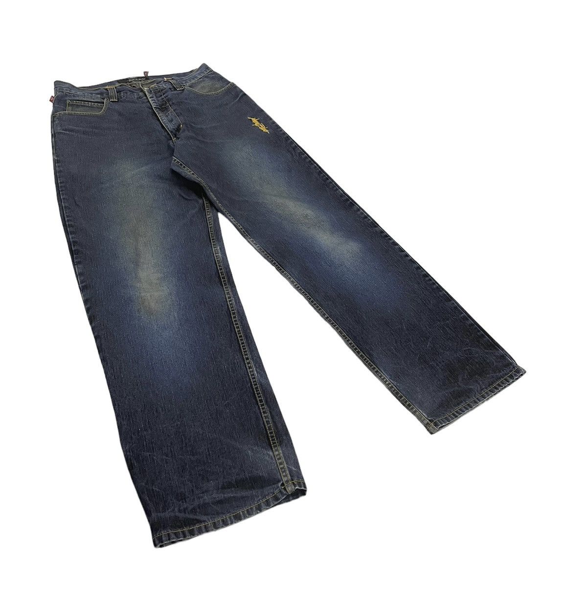 JNCO Vintage Johny Blaze Carpenter Jeans Embroidery Logo Size US 32 / EU 48 - 5 Thumbnail