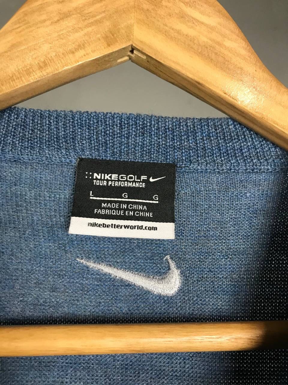 Nike Nike swoosh streetwear vintage wool vest Size US L / EU 52-54 / 3 - 3 Thumbnail