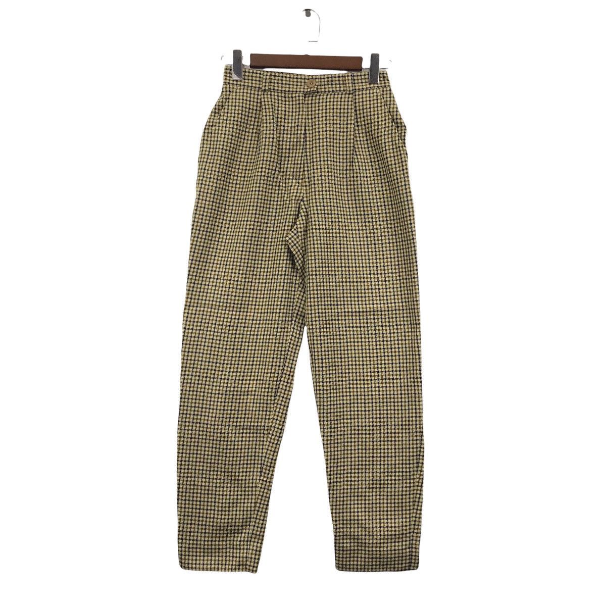 Vintage Vintage RAY BEAMS FRANCE Check Wool Trousers Casual Pant Size US 26 / EU 42 - 1 Thumbnail