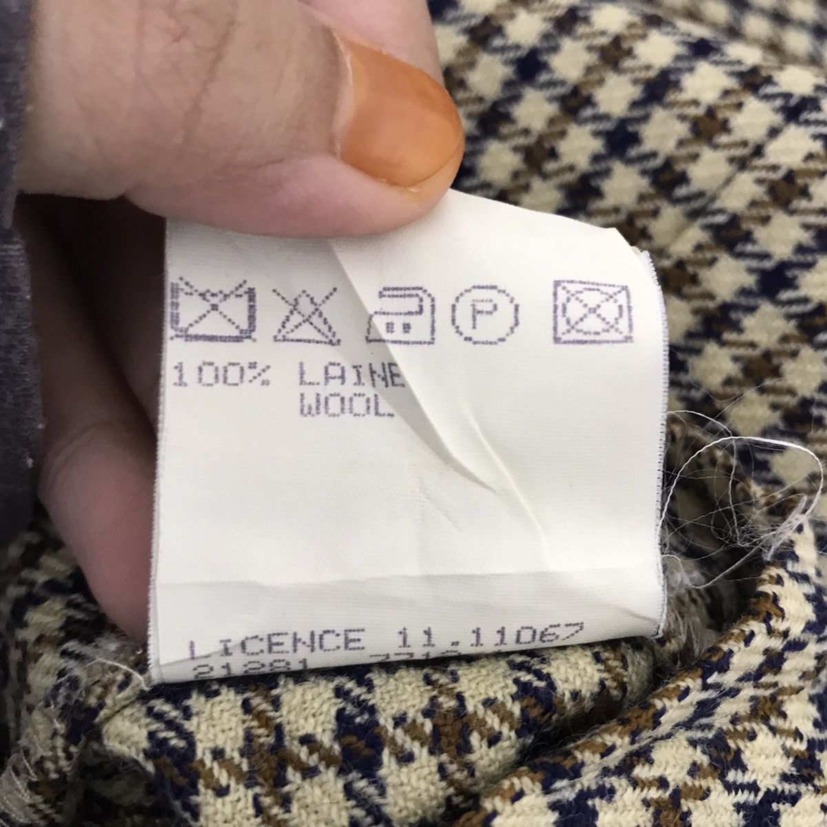 Vintage Vintage RAY BEAMS FRANCE Check Wool Trousers Casual Pant Size US 26 / EU 42 - 6 Thumbnail