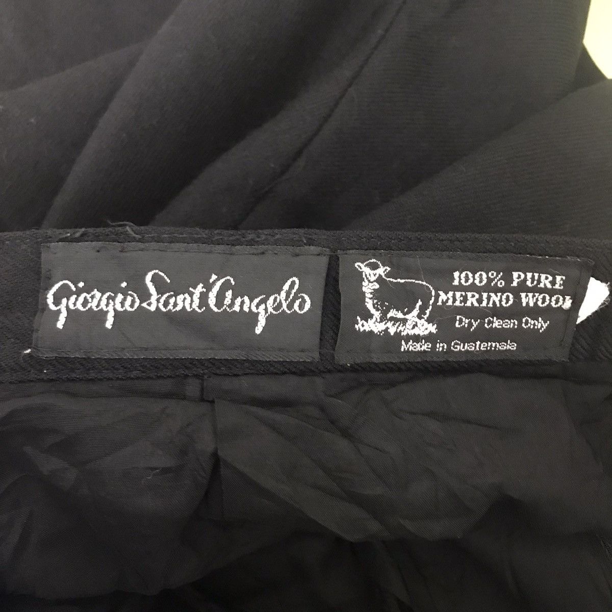 Vintage GIORGIO SANT’ ANGELO Guatemala Brand Black Casual Trousers Size US 28 / EU 44 - 3 Thumbnail