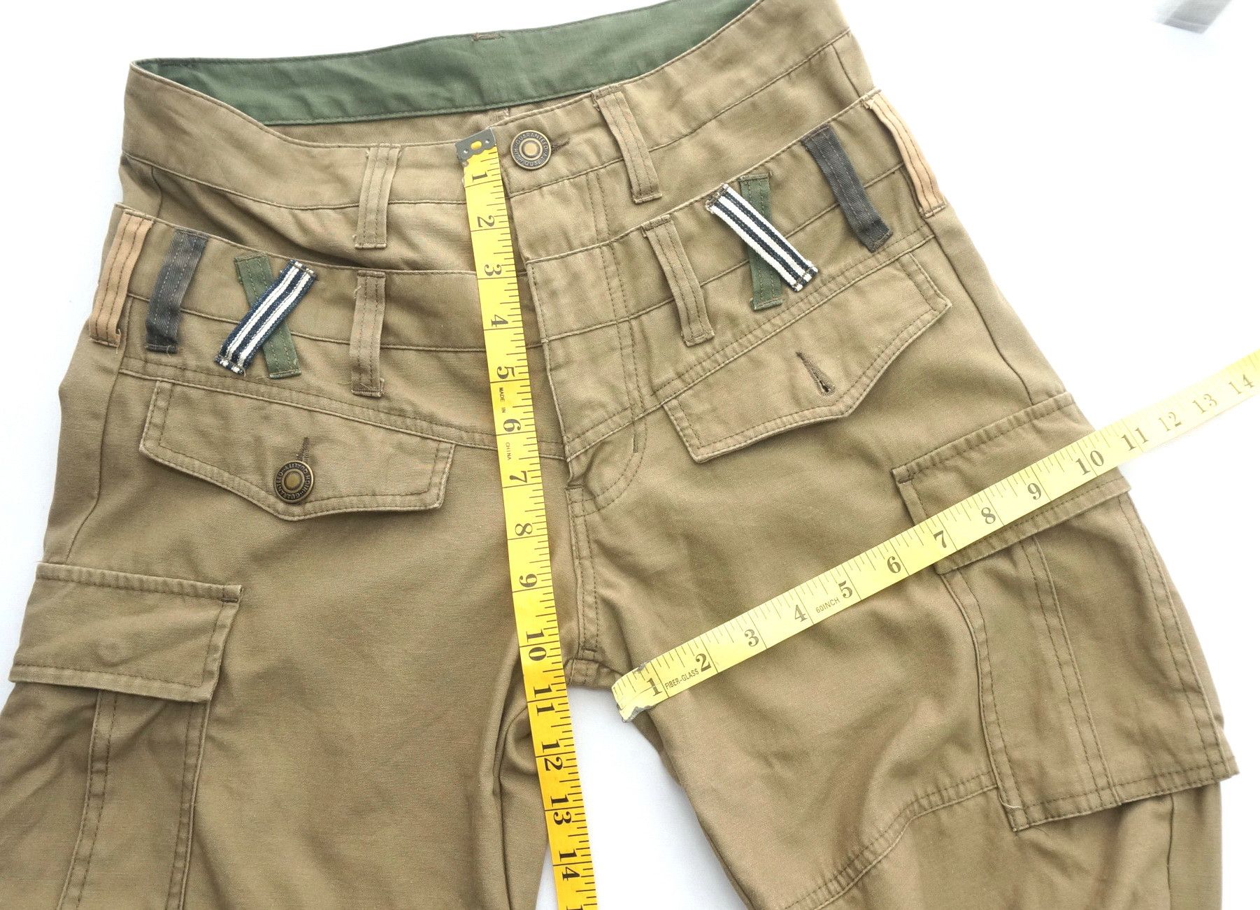 Japanese Brand Japan PANASPUR 6 Pocket Double Waist Roll Up Cargo Pants Size US 29 - 14 Thumbnail