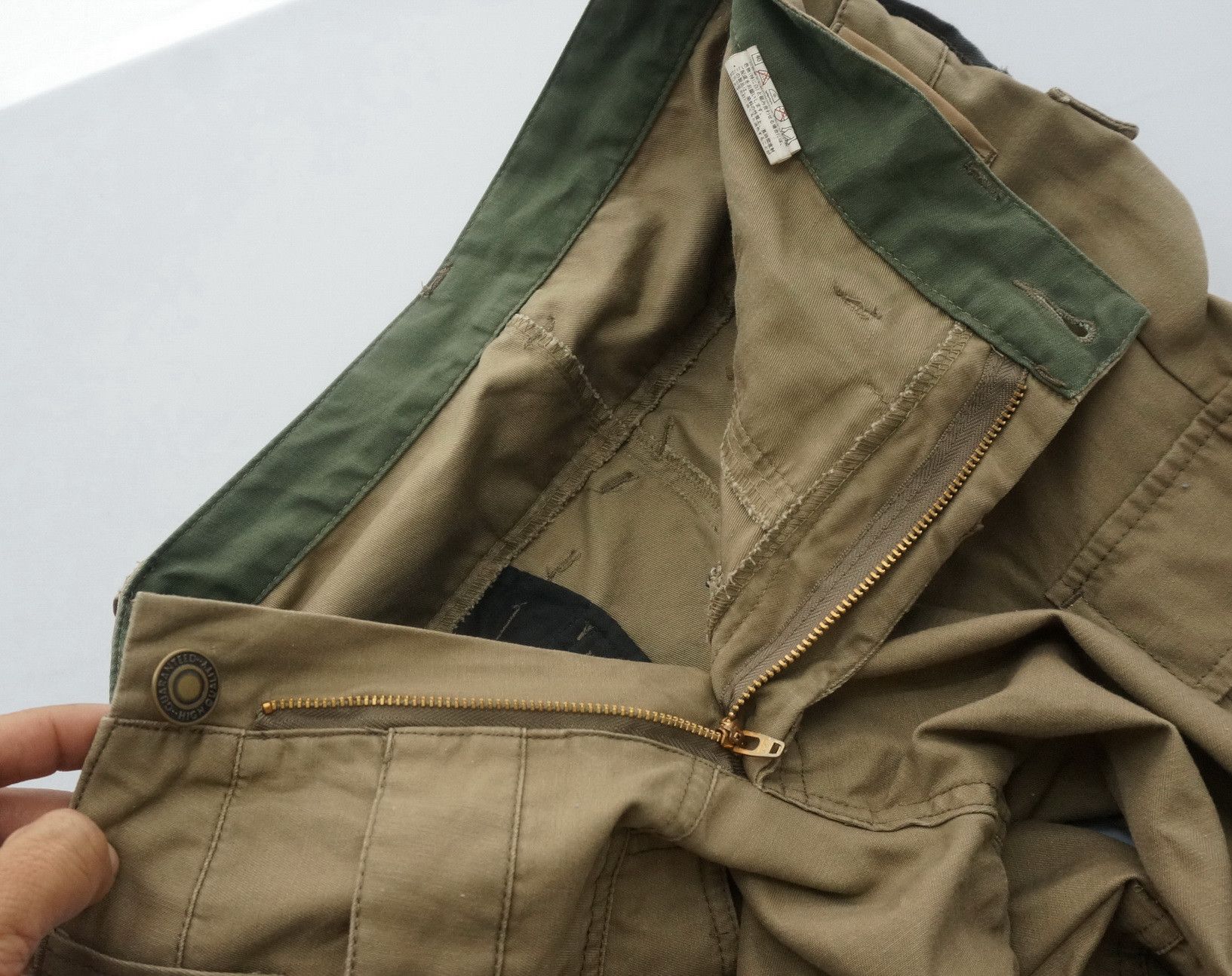 Japanese Brand Japan PANASPUR 6 Pocket Double Waist Roll Up Cargo Pants Size US 29 - 20 Thumbnail