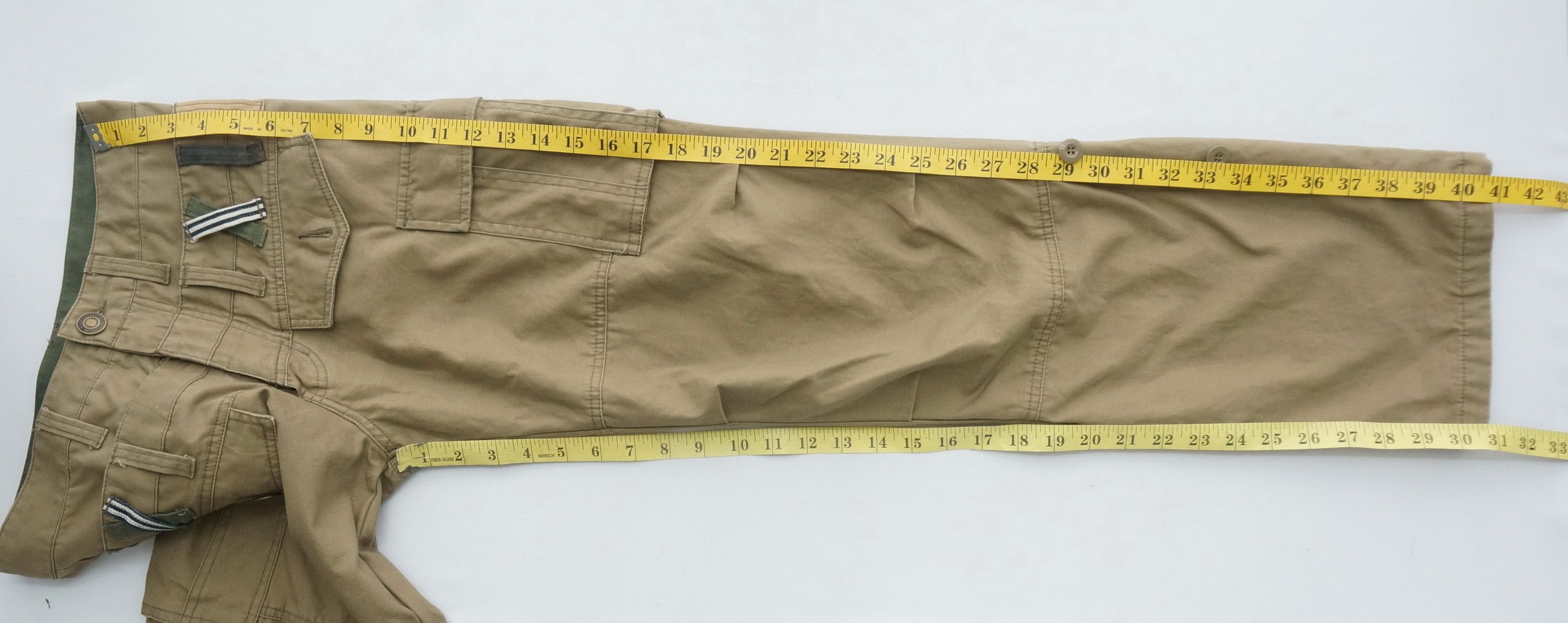 Japanese Brand Japan PANASPUR 6 Pocket Double Waist Roll Up Cargo Pants Size US 29 - 15 Thumbnail