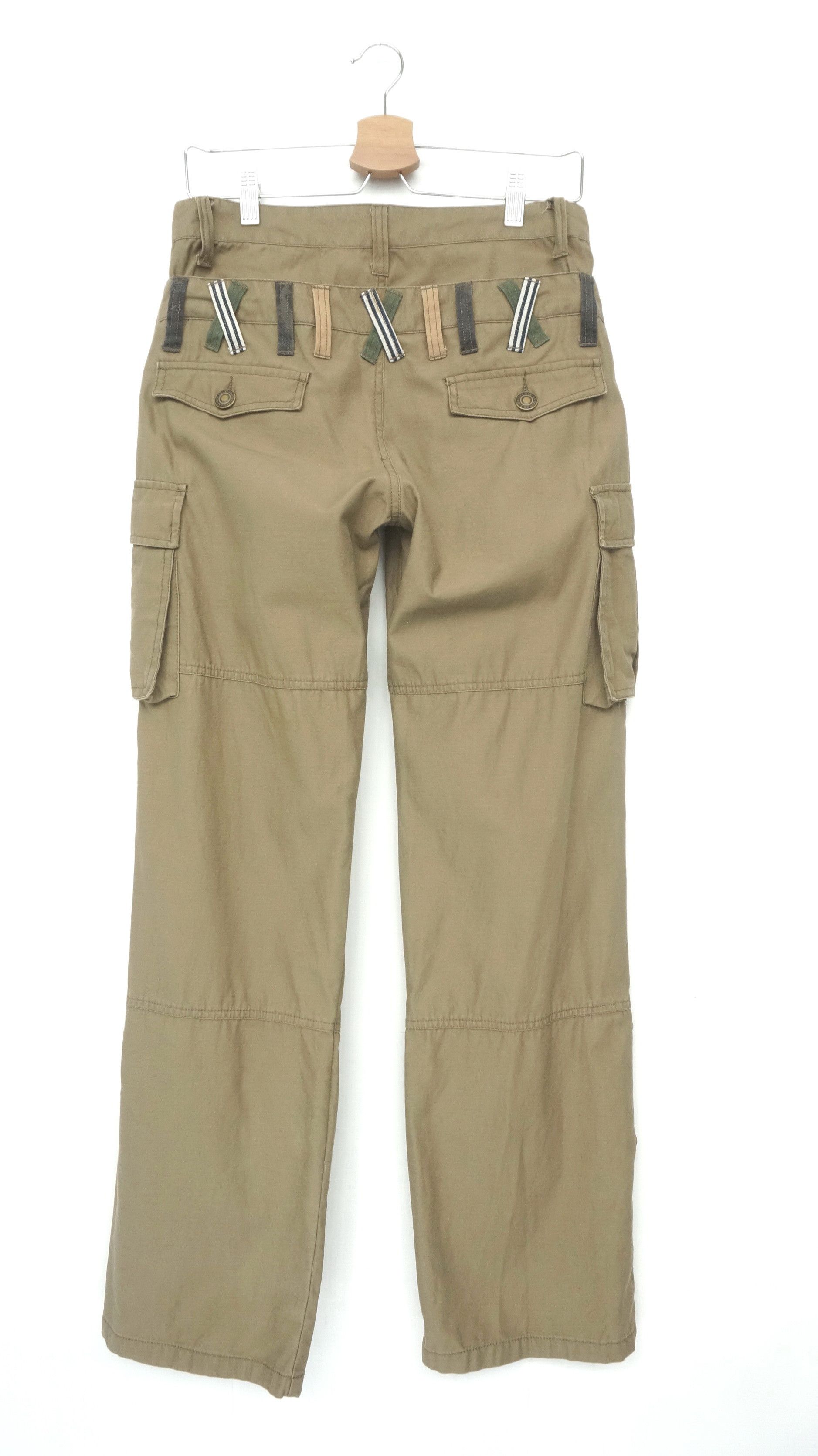 Japanese Brand Japan PANASPUR 6 Pocket Double Waist Roll Up Cargo Pants Size US 29 - 2 Thumbnail