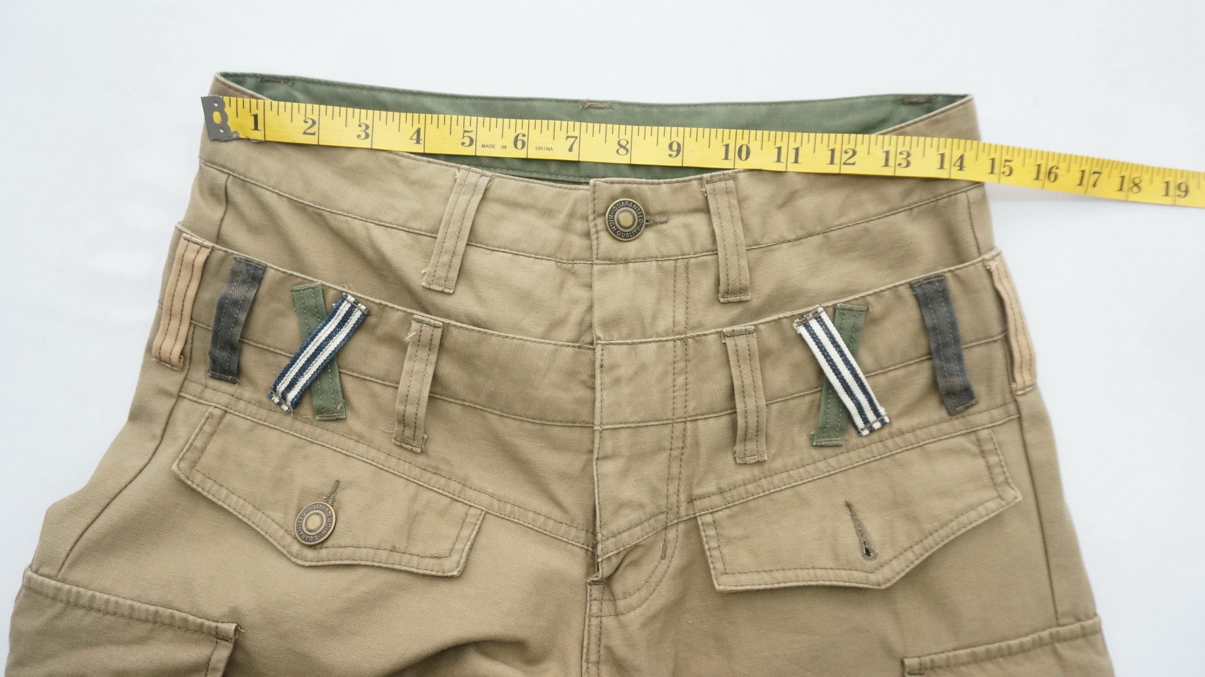 Japanese Brand Japan PANASPUR 6 Pocket Double Waist Roll Up Cargo Pants Size US 29 - 13 Thumbnail