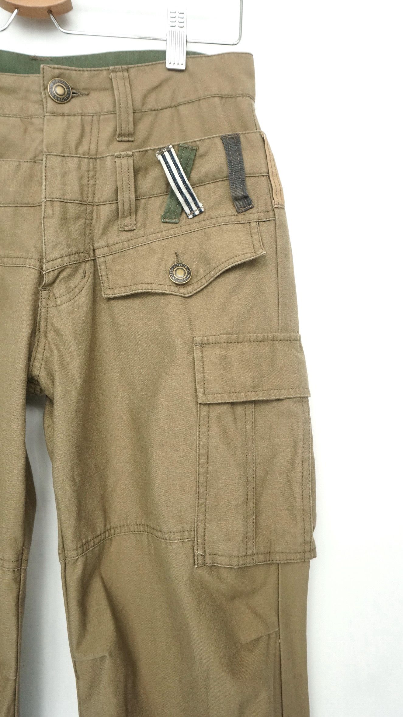 Japanese Brand Japan PANASPUR 6 Pocket Double Waist Roll Up Cargo Pants Size US 29 - 6 Thumbnail