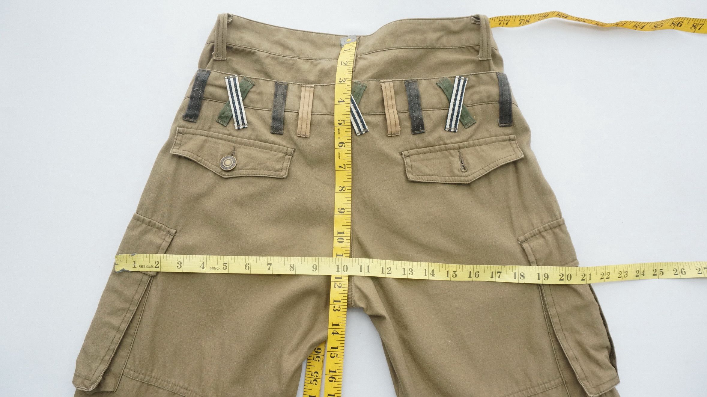 Japanese Brand Japan PANASPUR 6 Pocket Double Waist Roll Up Cargo Pants Size US 29 - 17 Thumbnail