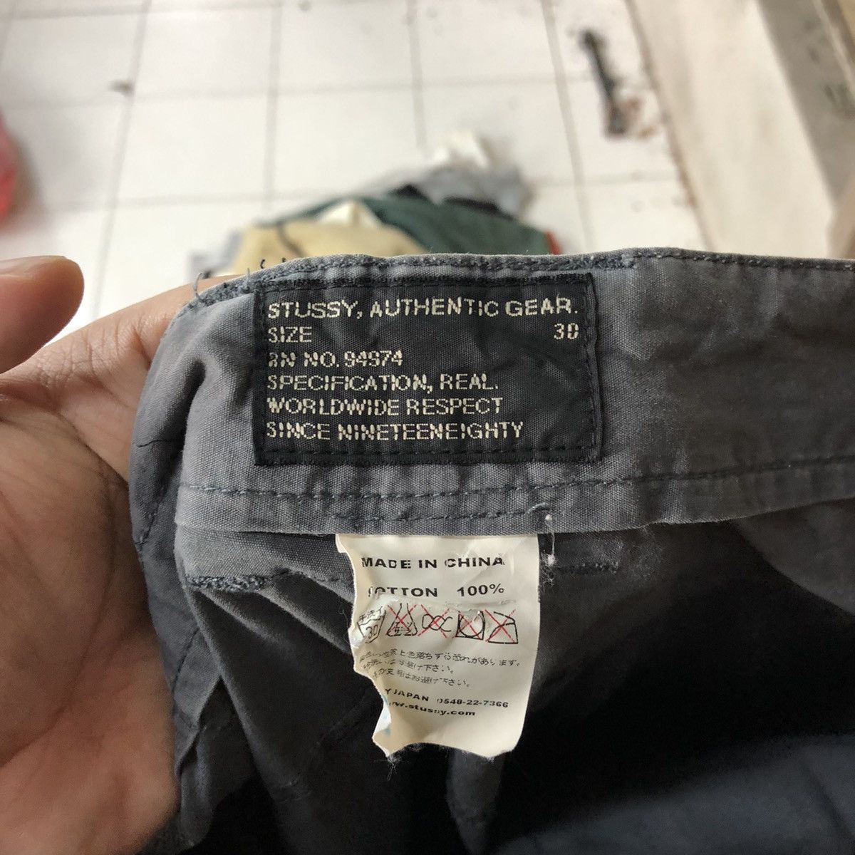 Stussy DL Stussy Grey Cargo Multipocket streetwear Pants #5154 Size US 30 / EU 46 - 18 Thumbnail