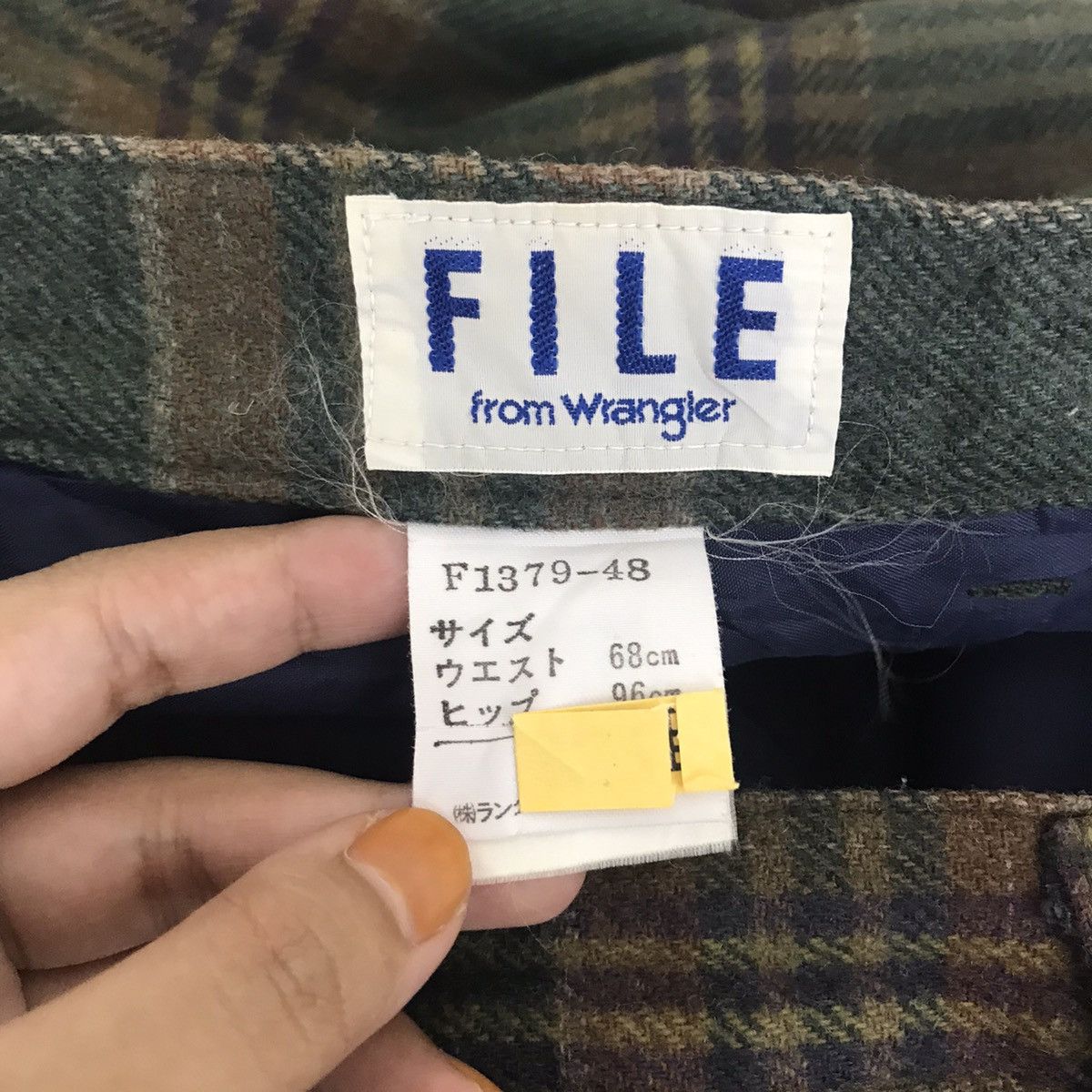 Wrangler Vintage FILE From WRANGLER Check Tartan Casual Trousers Pant Size US 27 - 3 Thumbnail