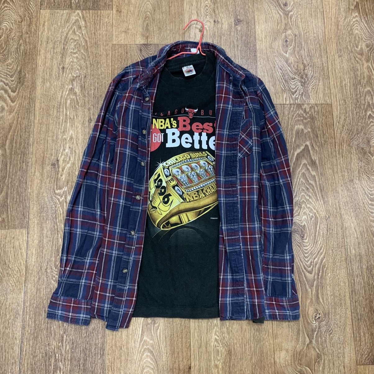 Vintage Vintage 90s Navy Plaid Flannel Shirt Y2K Streetwear Grunge M Size US M / EU 48-50 / 2 - 1 Thumbnail