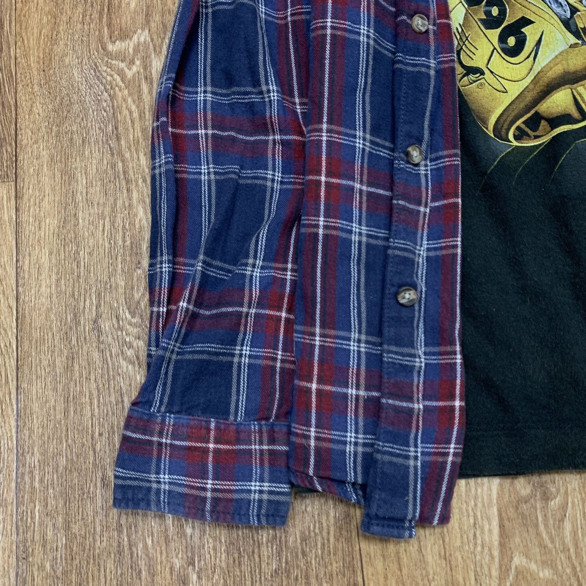 Vintage Vintage 90s Navy Plaid Flannel Shirt Y2K Streetwear Grunge M Size US M / EU 48-50 / 2 - 3 Thumbnail