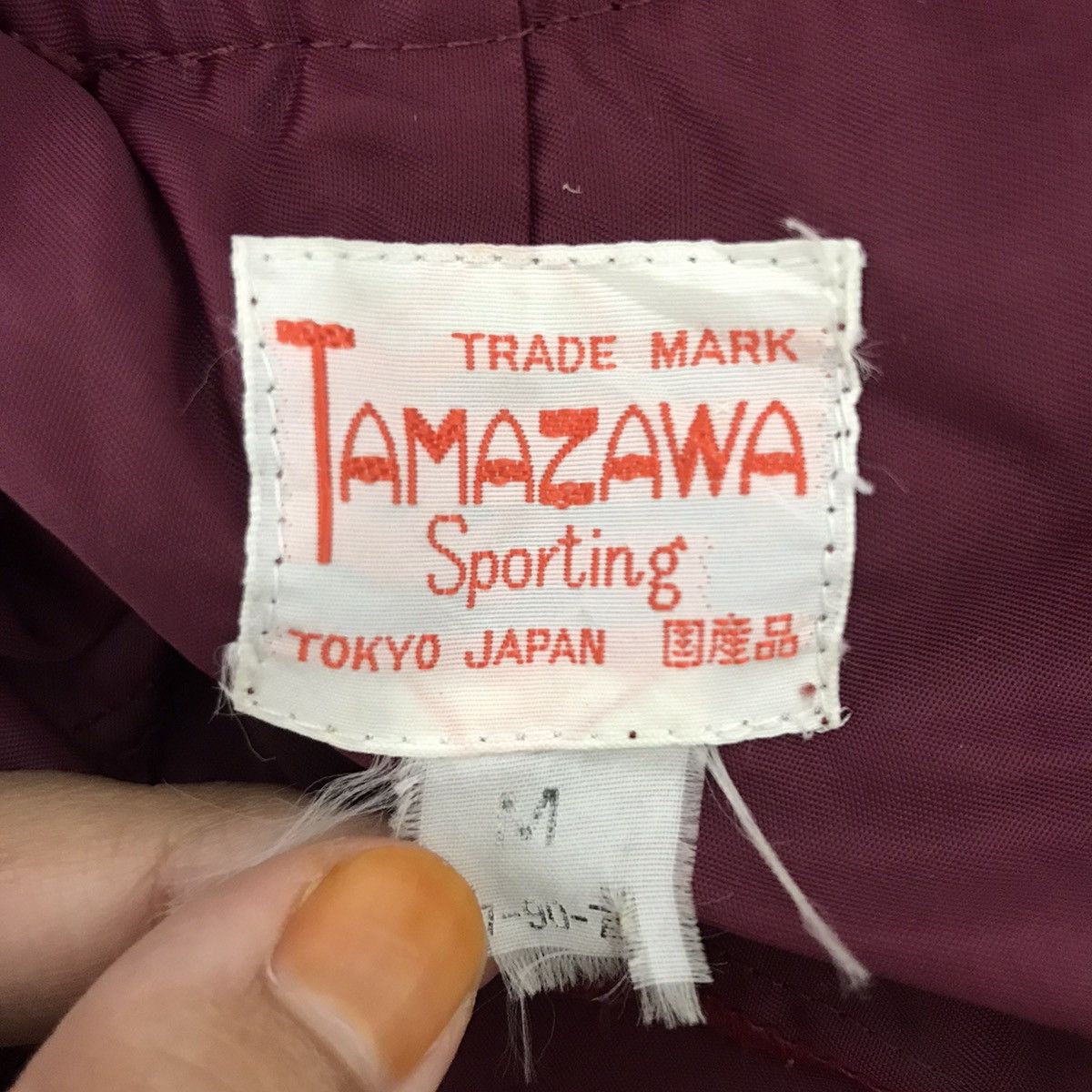 Vintage Vintage W TAMAZAHA Sporting Japan Maroon CoachJacket Varsity Size US M / EU 48-50 / 2 - 4 Thumbnail