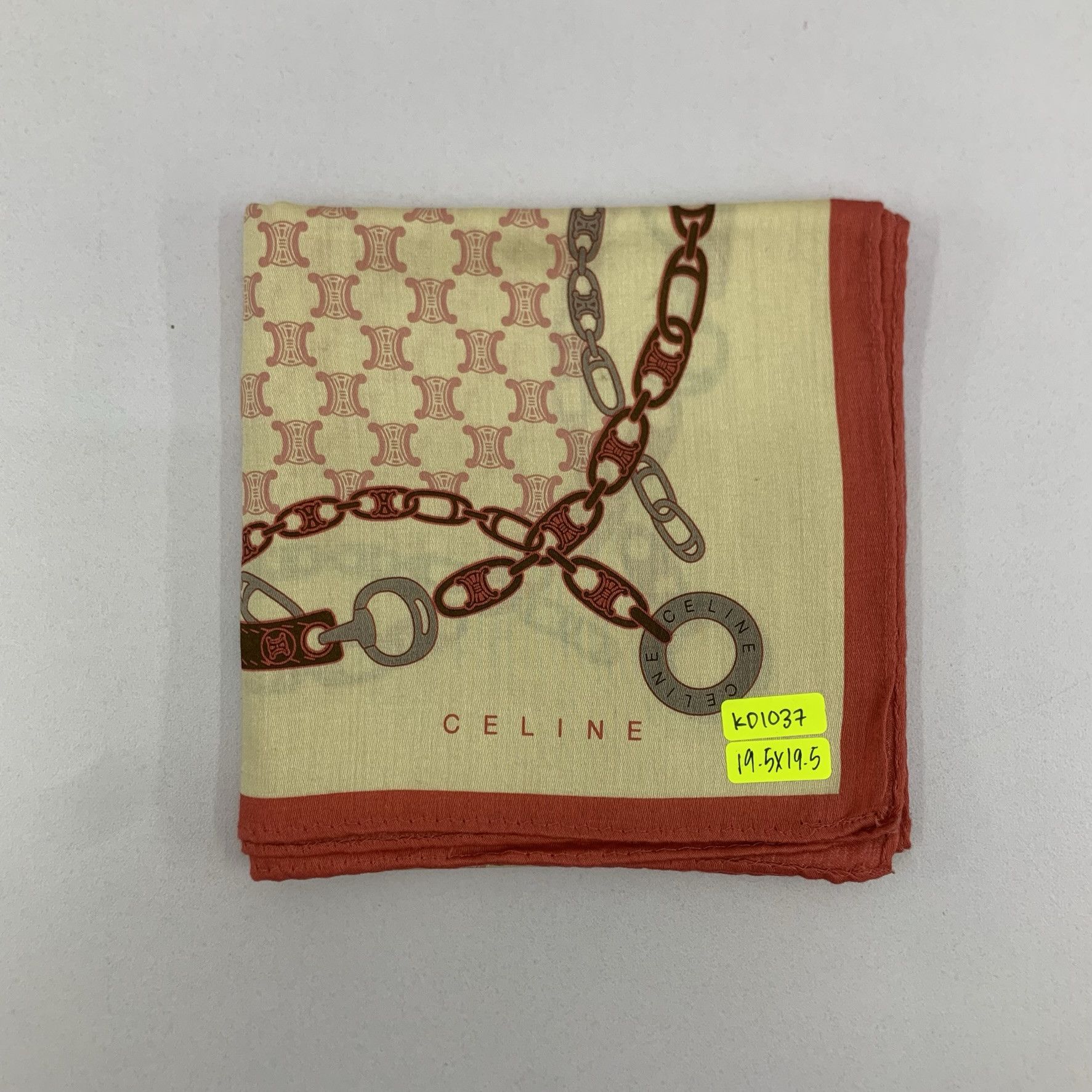 Celine Vintage Celine Headscarf Neckerchief Handkerchief-1037 Size ONE SIZE - 5 Thumbnail