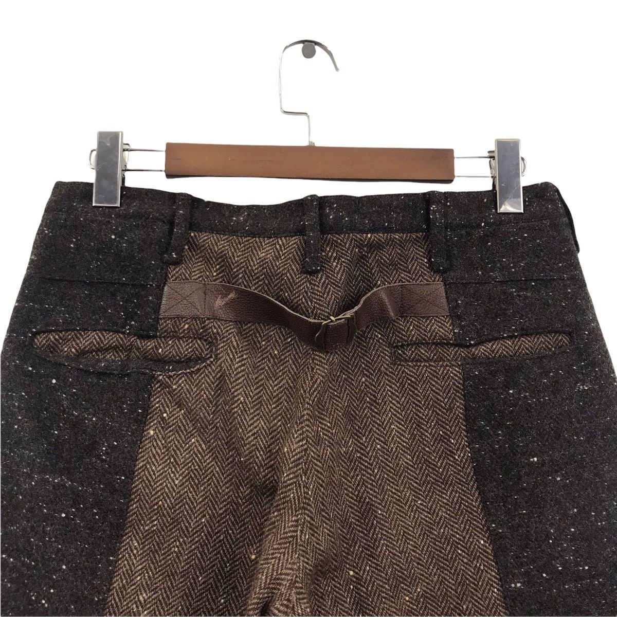 Japanese Brand GF Japan Japanese Brand Leather Strap Trousers Pant Two Tone Size US 32 / EU 48 - 2 Thumbnail