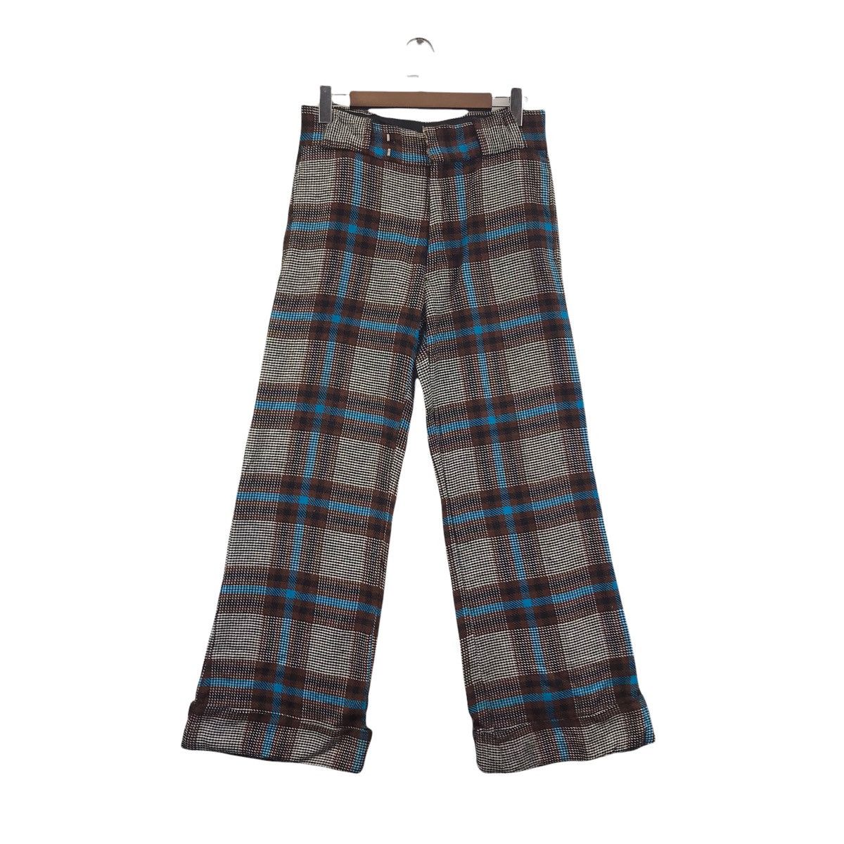 Vintage NINTH STREET CAST Ltd The Beatles Check Tartan Trousers Pant Size US 31 - 1 Thumbnail