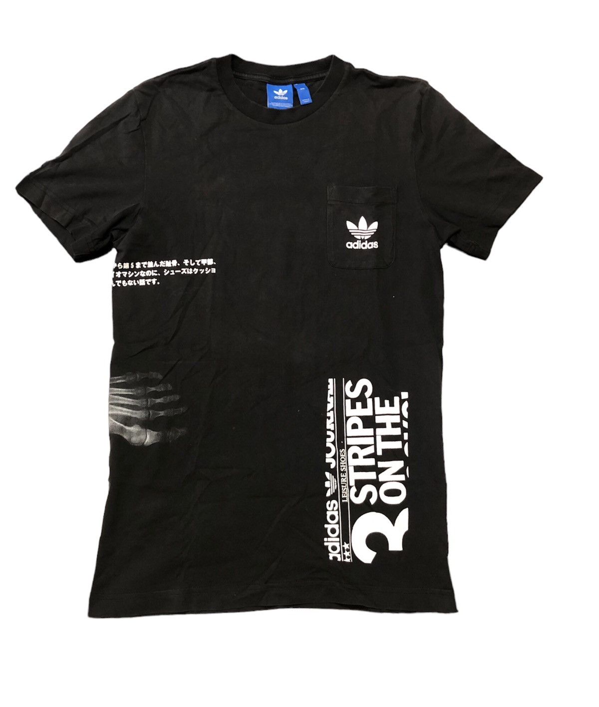 Adidas Vintage Adidas Single Pocket T-Shirt 97 Foot XRay Over Print Size US S / EU 44-46 / 1 - 11 Thumbnail