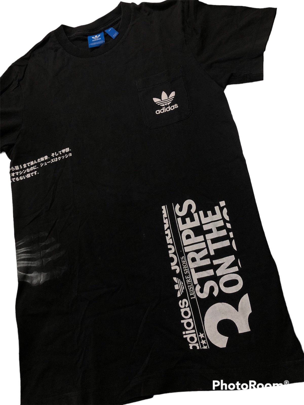 Adidas Vintage Adidas Single Pocket T-Shirt 97 Foot XRay Over Print Size US S / EU 44-46 / 1 - 4 Thumbnail
