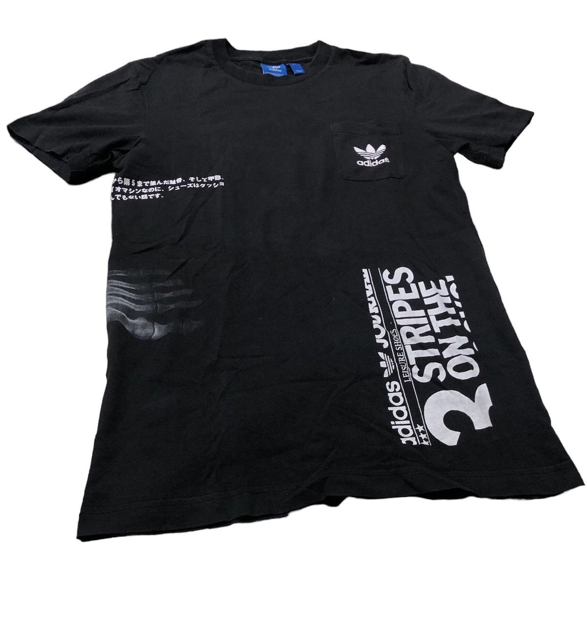 Adidas Vintage Adidas Single Pocket T-Shirt 97 Foot XRay Over Print Size US S / EU 44-46 / 1 - 2 Thumbnail