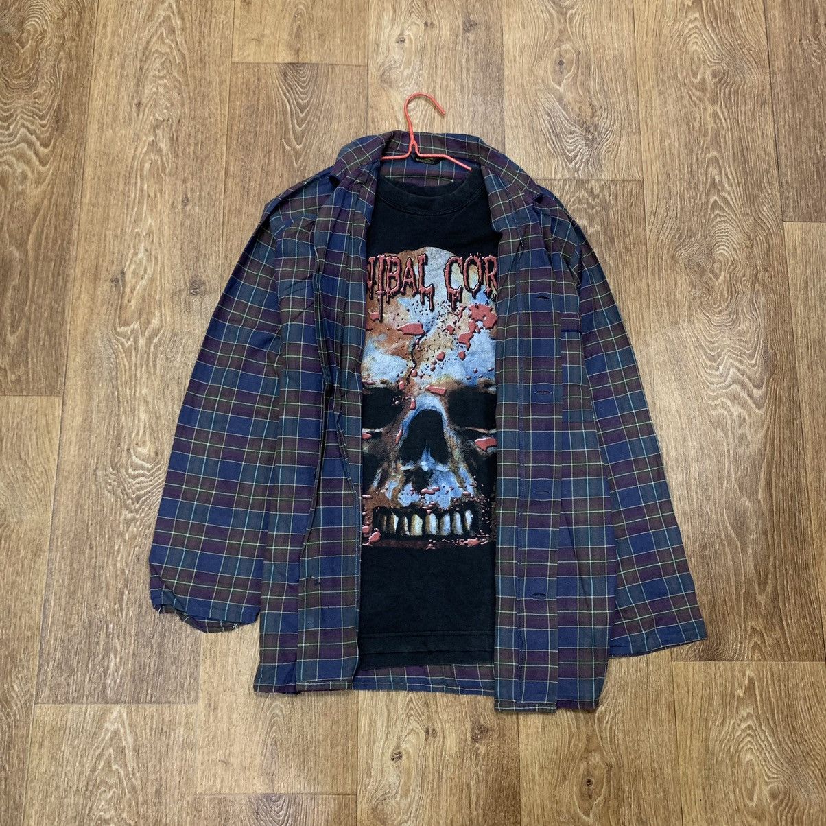 Vintage Vintage 90s Plaid Shirt Grunge Oversized Streetwear Washed M Size US M / EU 48-50 / 2 - 2 Thumbnail