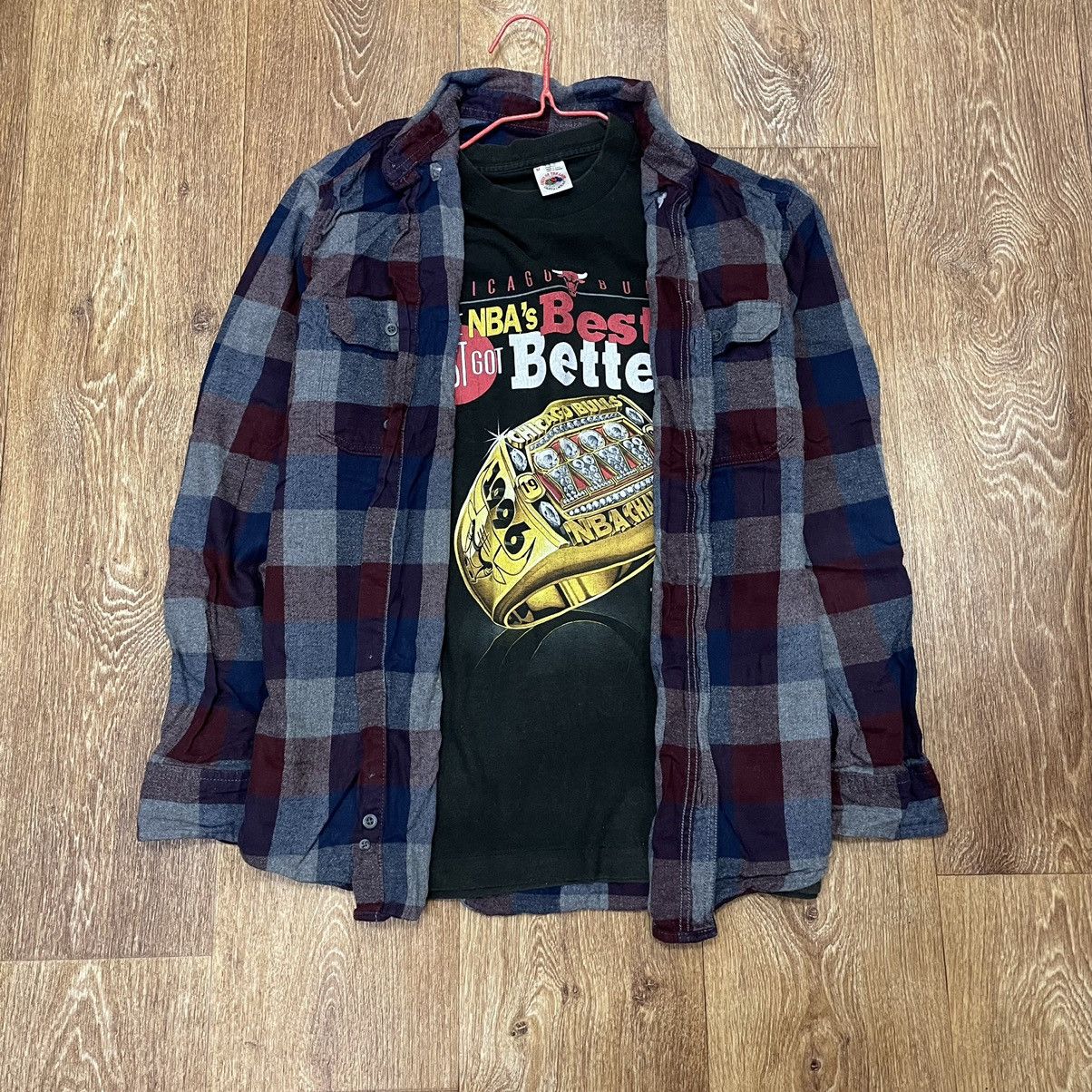 Vintage Vintage 90s Plaid Flannel Shirt Grunge Oversized Streetwear Size US XL / EU 56 / 4 - 1 Thumbnail