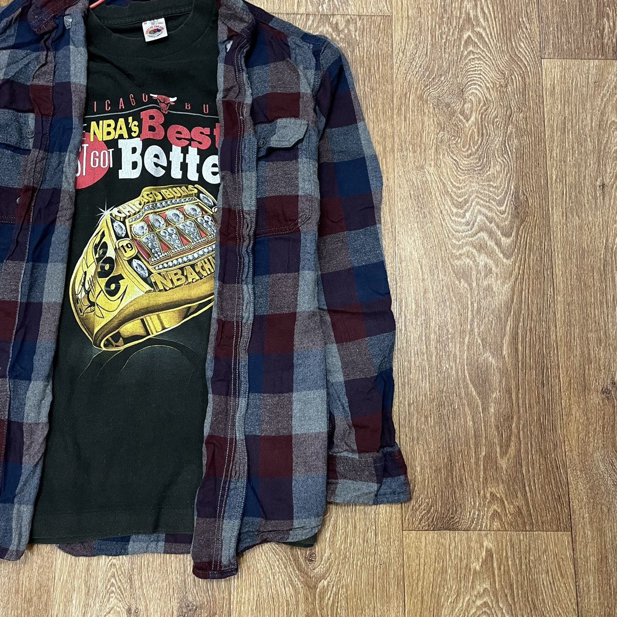 Vintage Vintage 90s Plaid Flannel Shirt Grunge Oversized Streetwear Size US XL / EU 56 / 4 - 2 Thumbnail