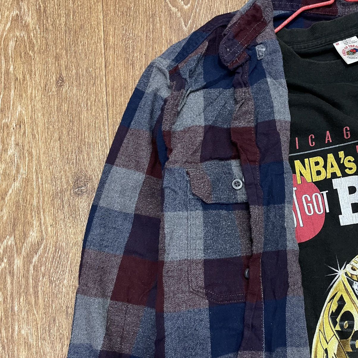 Vintage Vintage 90s Plaid Flannel Shirt Grunge Oversized Streetwear Size US XL / EU 56 / 4 - 4 Thumbnail