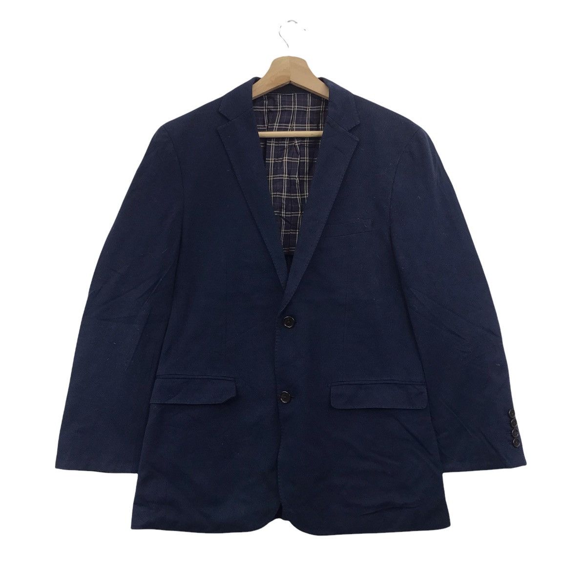 Burberry BURBERRY BLACK LABEL Tartan Nova Check Blue Coat Jacket Size US M / EU 48-50 / 2 - 1 Thumbnail