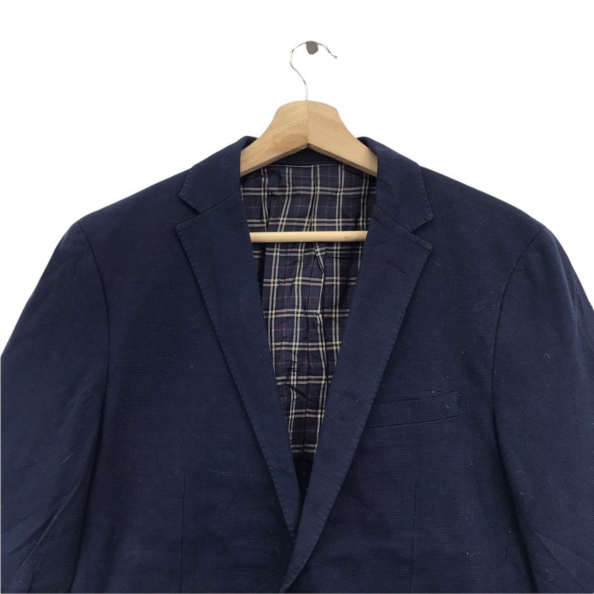 Burberry BURBERRY BLACK LABEL Tartan Nova Check Blue Coat Jacket Size US M / EU 48-50 / 2 - 2 Thumbnail