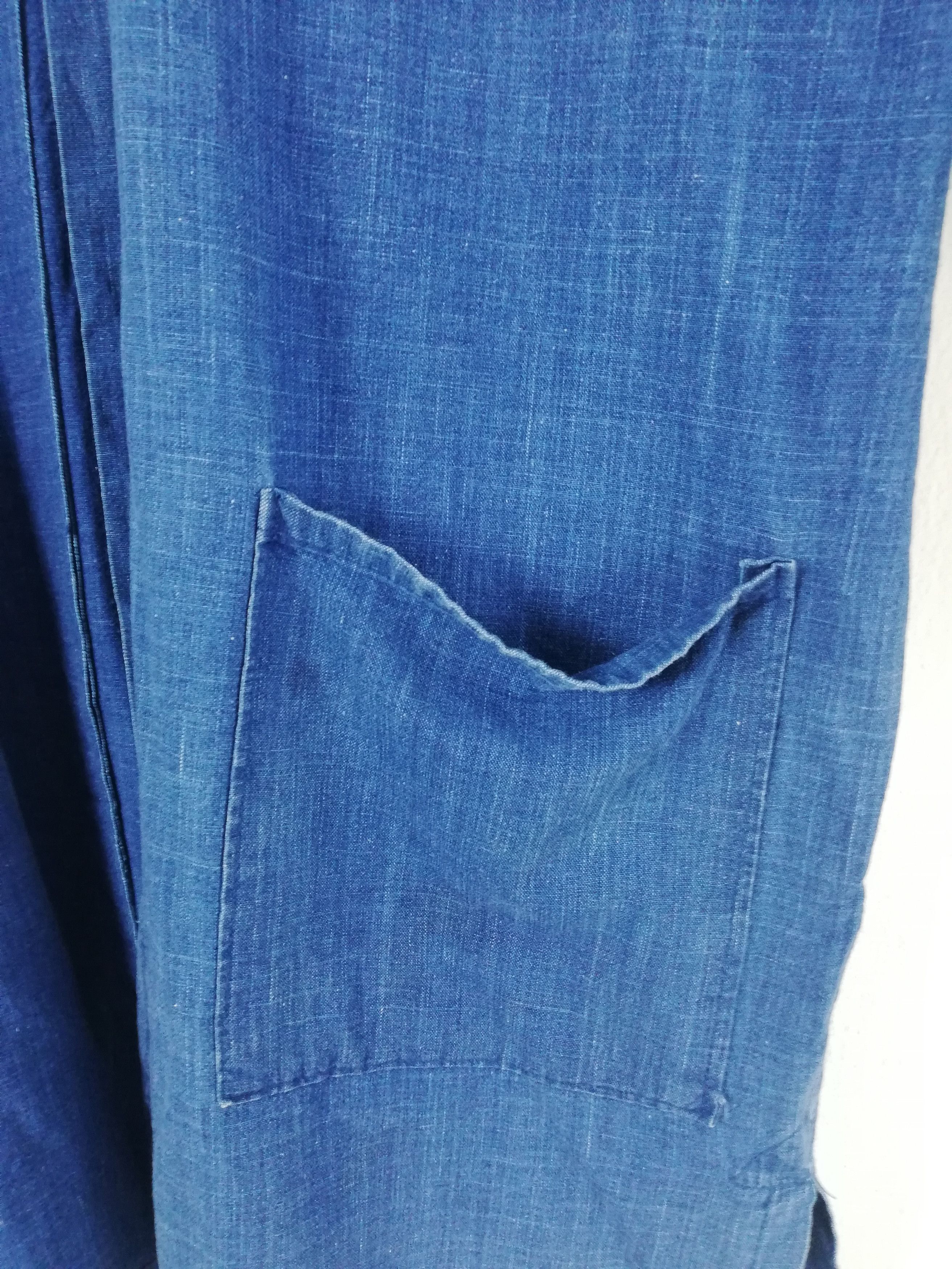 Indigo × Japanese Brand 💥Japanese Traditional Kimono Indigo Vintage💥 #0144 Size US XL / EU 56 / 4 - 3 Thumbnail