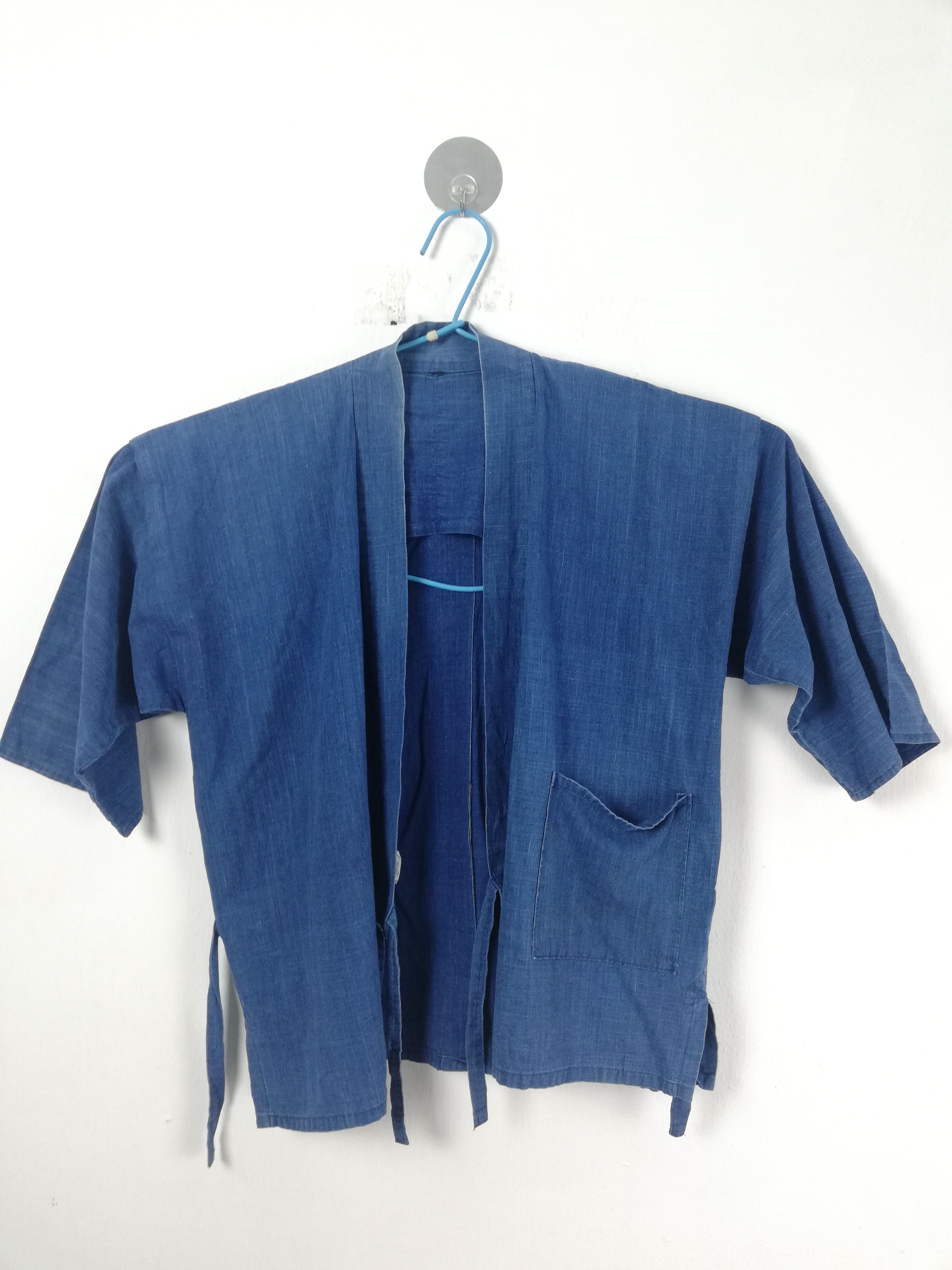 Indigo × Japanese Brand 💥Japanese Traditional Kimono Indigo Vintage💥 #0144 Size US XL / EU 56 / 4 - 1 Thumbnail