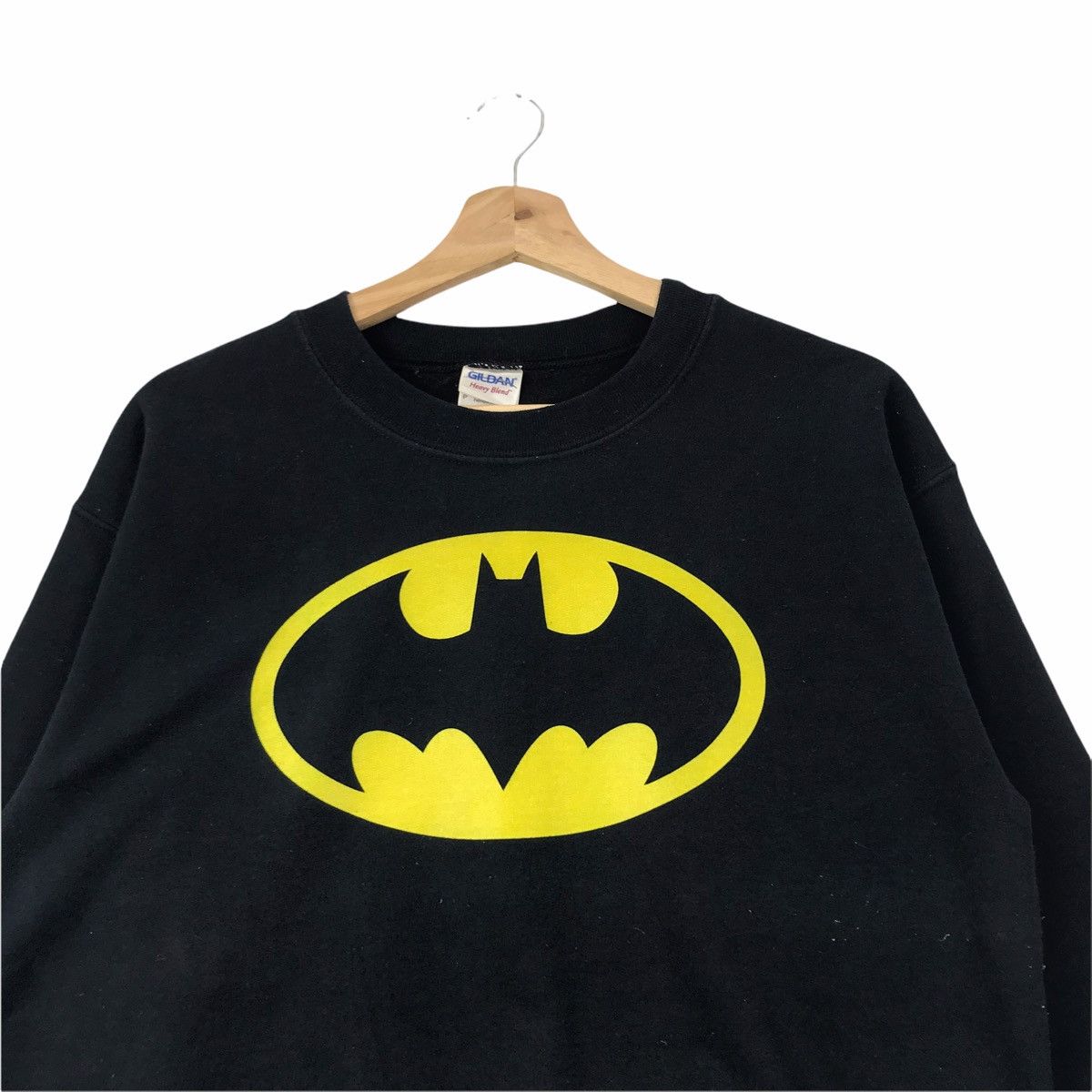 Gildan Vintage BATMAN DC COMICS Logo Print Black Sweatshirt Size US S / EU 44-46 / 1 - 3 Thumbnail