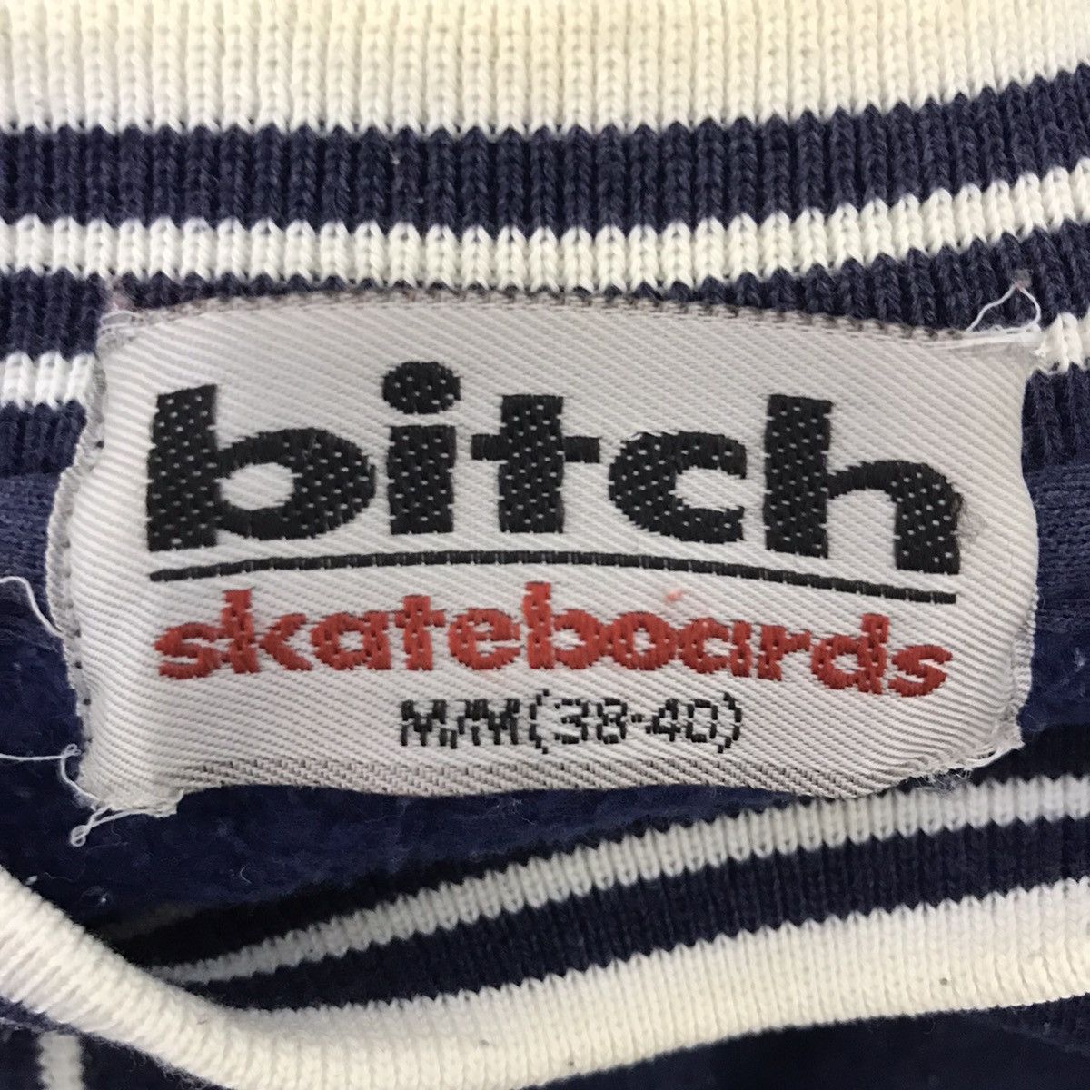 Vintage Vintage BITCH SKATEBOARD STREETWEAR Ringer Blue Sweatshirt Size US M / EU 48-50 / 2 - 4 Thumbnail