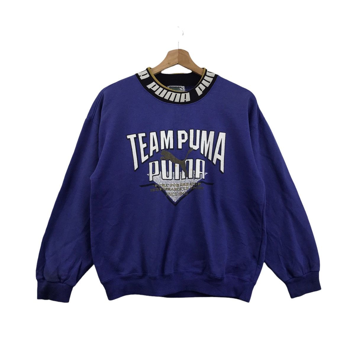 Puma Vintage PUMA SPORT Side Tape Sportswear Purple Sweatshirt Size US M / EU 48-50 / 2 - 1 Thumbnail