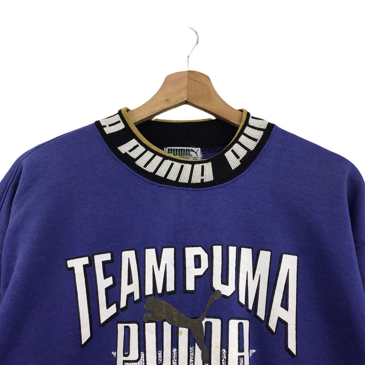 Puma Vintage PUMA SPORT Side Tape Sportswear Purple Sweatshirt Size US M / EU 48-50 / 2 - 2 Thumbnail