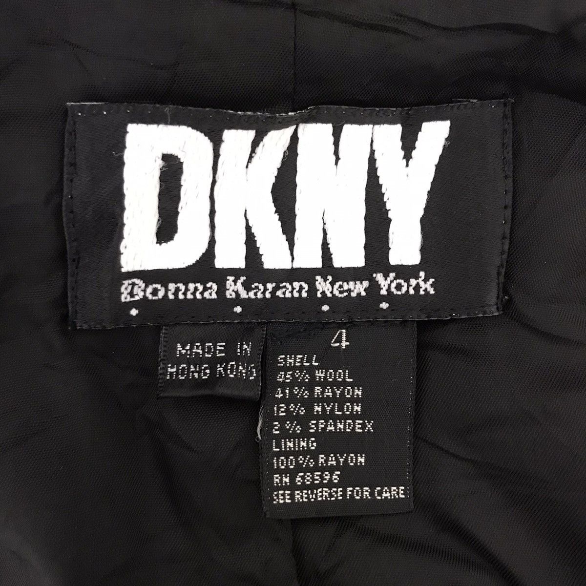 DKNY DONNA KARAN New York Stripes Black Blazer Coat Jacket