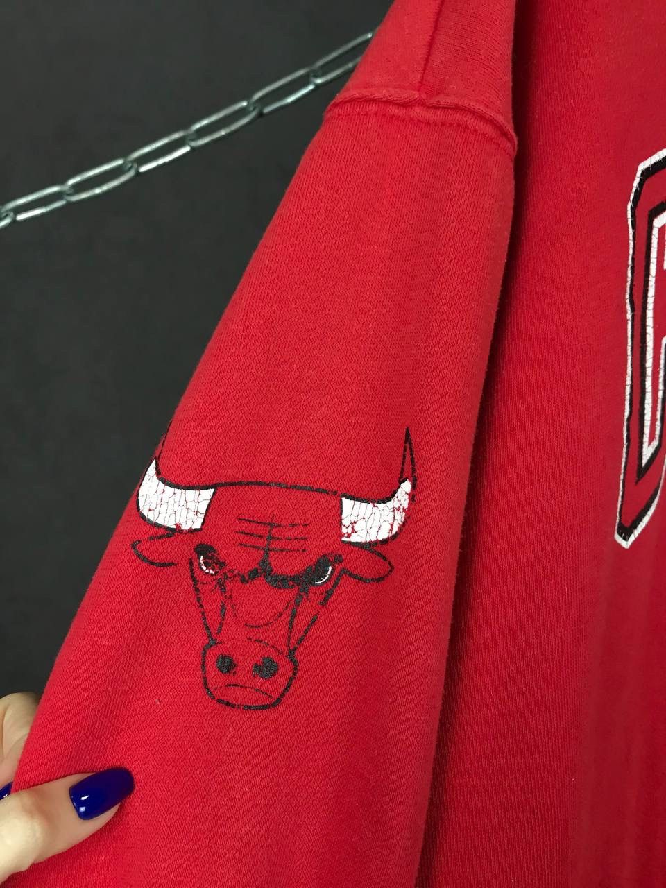 NBA Chicago Bulls NBA vintage overprinted streetwear sweatshirt Size US S / EU 44-46 / 1 - 4 Thumbnail