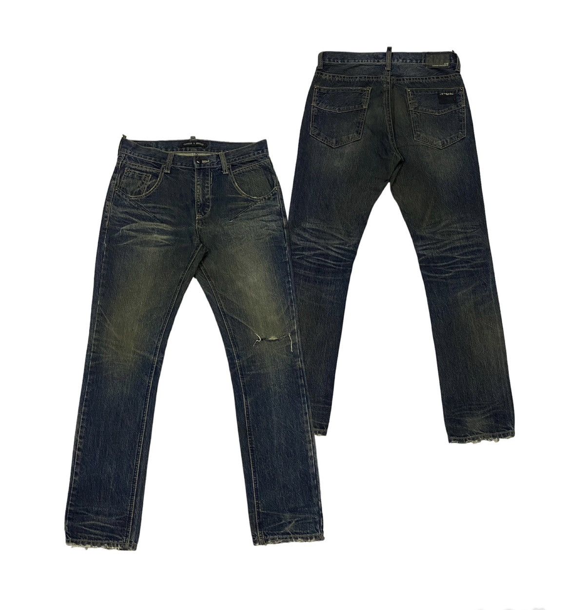 Japanese Brand × Undercover Costume X Undercover Ripped Distressed Denim Pants Size US 31 - 1 Thumbnail