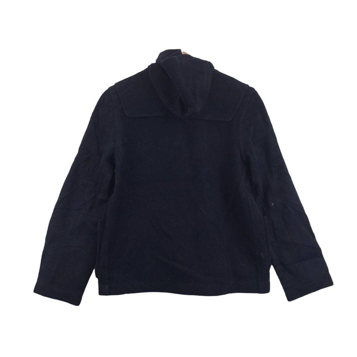 Japanese Brand AMHERST Japanese BrandBlack Leather Hoodie Duffle CoatJacket Size US M / EU 48-50 / 2 - 7 Thumbnail