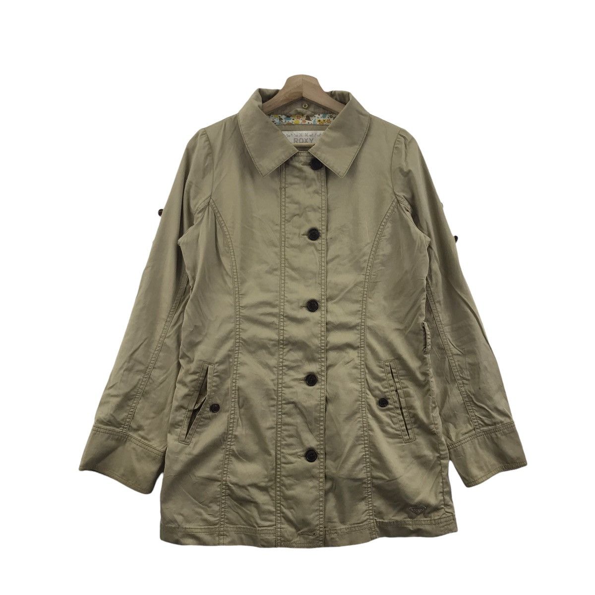 Quiksilver × Vintage ROXY QUIKSILVER SURFWEAR Surf Surfing Beige Parka Jacket Size US M / EU 48-50 / 2 - 1 Thumbnail