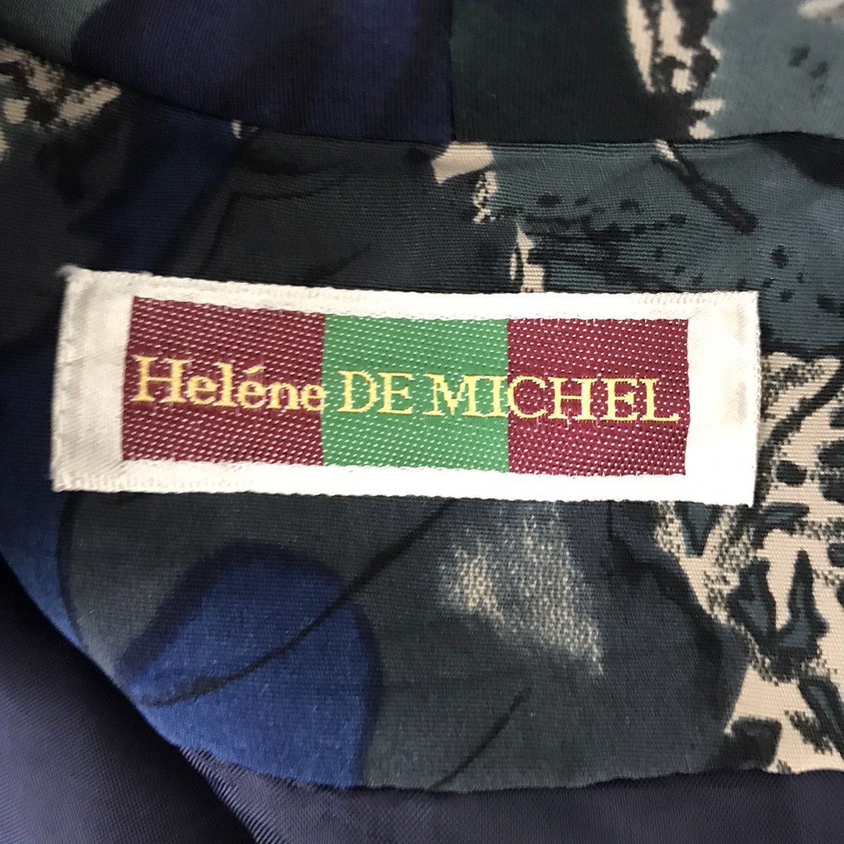 Vintage HELENE DE MICHEL Water Flower Abstract Motive Kimono Jacket Size US M / EU 48-50 / 2 - 3 Thumbnail