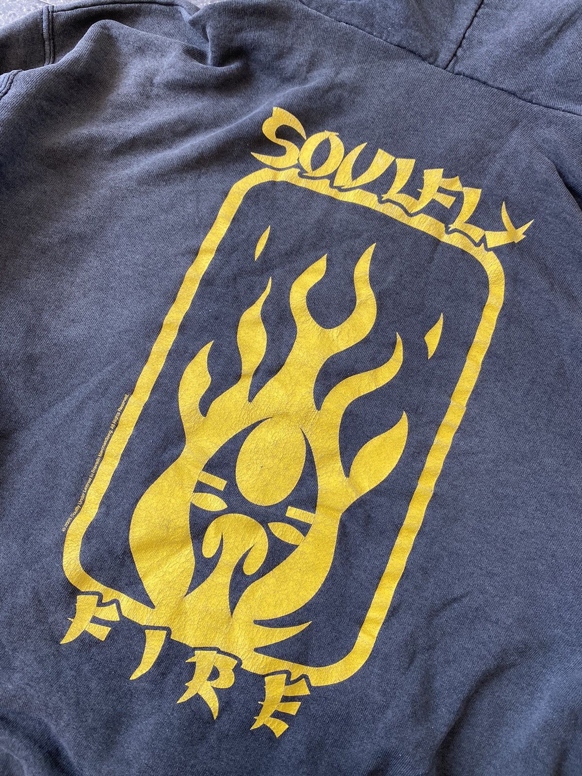 Band Tees Vintage Soul Fly Fire Distressed Over Size Zip Hoodie Size US XL / EU 56 / 4 - 10 Thumbnail