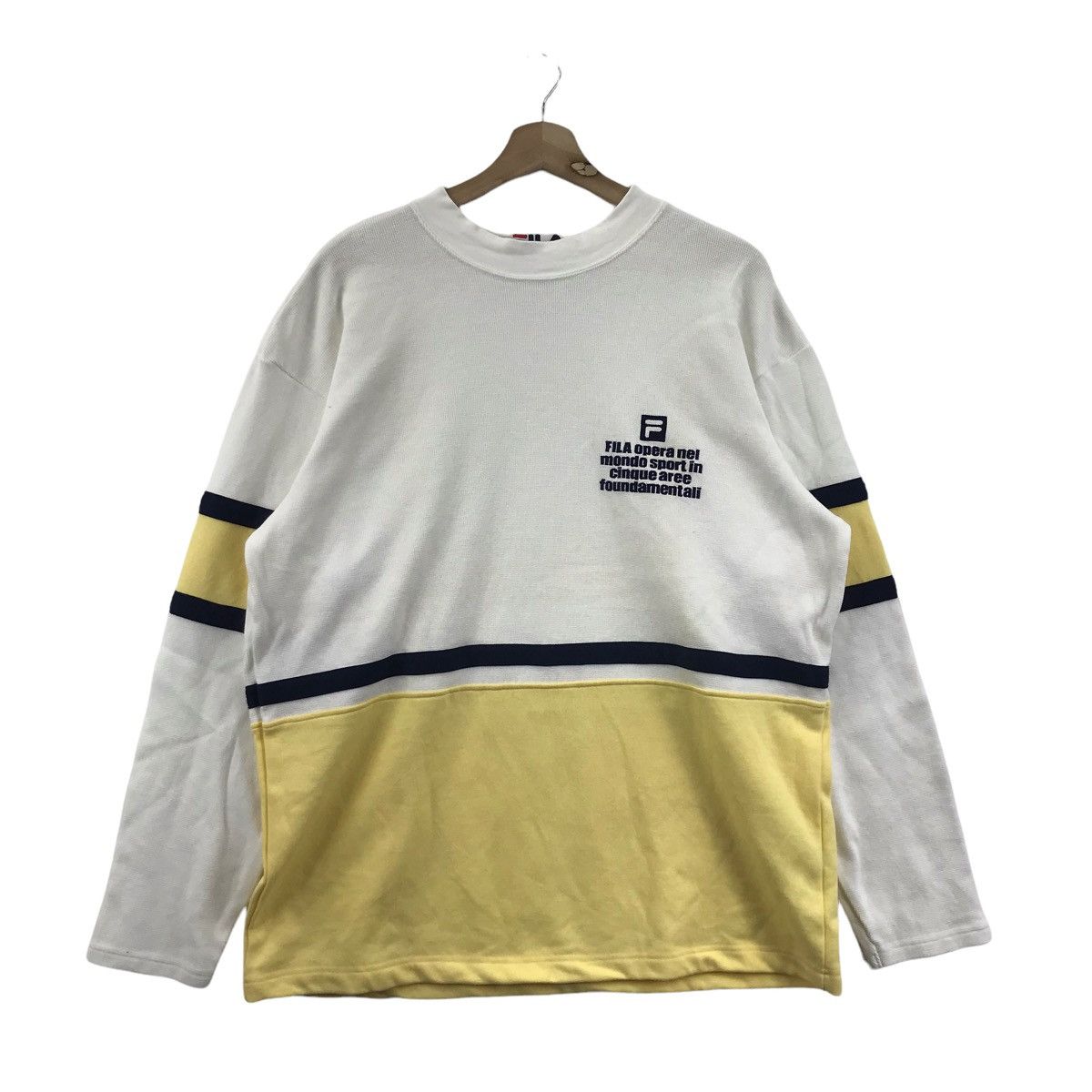 Fila FILA OPERA NEL Sport Tennis Stripes White Sweatshirt Size US L / EU 52-54 / 3 - 1 Thumbnail