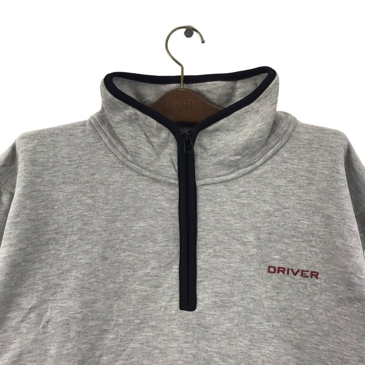 Vintage POKKA COFFEE DRIVER Half Zipper Grey Sweatshirt Size US L / EU 52-54 / 3 - 2 Thumbnail