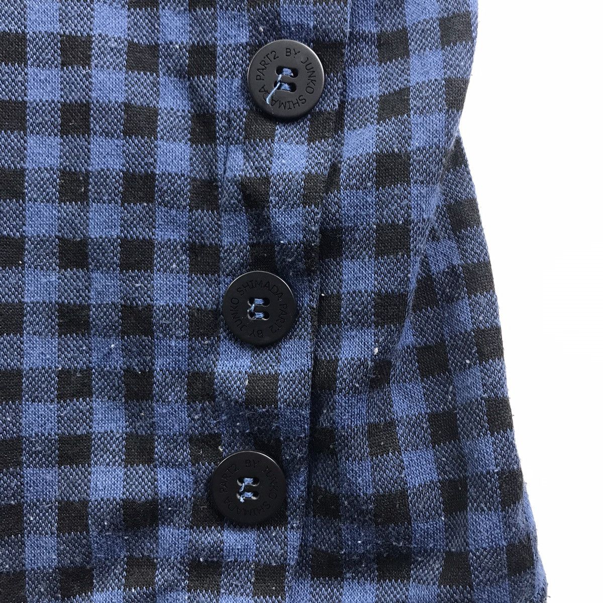 Junko Shimada JUNKO SHIMADA PART 2 Check Tartan Japan Long Blue Sweatshirt Size US L / EU 52-54 / 3 - 3 Thumbnail